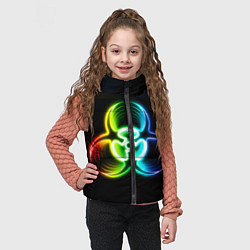 Детский жилет Biohazard - неоновый знак, цвет: 3D-светло-серый — фото 2