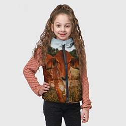 Детский жилет Коровка на поле, цвет: 3D-черный — фото 2