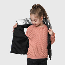 Детский жилет Черные акварельные разводы, цвет: 3D-черный — фото 2