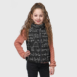 Детский жилет Геометрические формулы, цвет: 3D-черный — фото 2