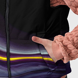 Детский жилет Фиолетовые краски во тьме, цвет: 3D-светло-серый — фото 2