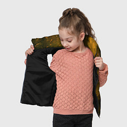 Детский жилет Чёрный туман и золотые краски, цвет: 3D-черный — фото 2