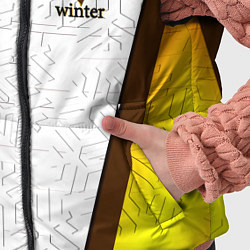 Детский жилет Оранжевая зима winter, цвет: 3D-красный — фото 2