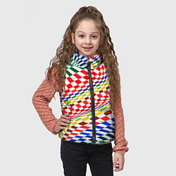 Детский жилет Разноцветная оптическая иллюзия, цвет: 3D-черный — фото 2
