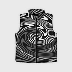 Детский жилет Black and white abstract pattern, цвет: 3D-светло-серый