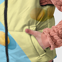 Детский жилет Жёлтый и голубой цвета и абрикосы, цвет: 3D-черный — фото 2