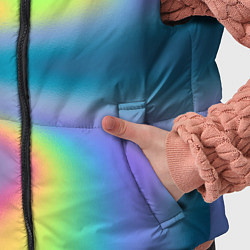 Детский жилет Разноцветные абстрактные полосы под стеклом, цвет: 3D-светло-серый — фото 2