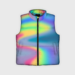 Детский жилет Разноцветные абстрактные полосы под стеклом