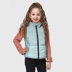 Детский жилет Голубые горизонтальные полосы, градиент, цвет: 3D-светло-серый — фото 2