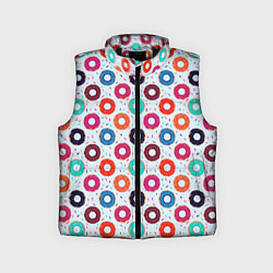 Детский жилет Пончики на светлом фоне