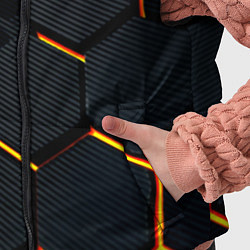 Детский жилет Плиты стиль соты киберпанк, цвет: 3D-красный — фото 2
