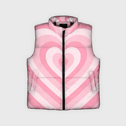 Детский жилет Hearts pink, цвет: 3D-черный