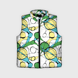 Детский жилет Цветной нейрографический узор, цвет: 3D-черный