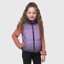 Детский жилет Сиреневый градиент, цвет: 3D-черный — фото 2