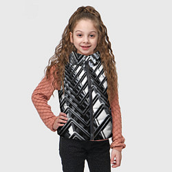 Детский жилет Карбоновая абстракция грани, цвет: 3D-черный — фото 2