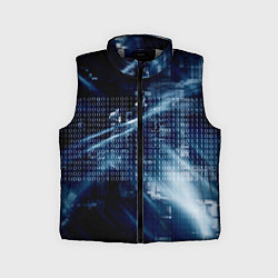 Детский жилет Тёмно-ледяной фон и бесконечный код
