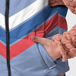 Детский жилет Триколор - три полоски на голубом, цвет: 3D-светло-серый — фото 2