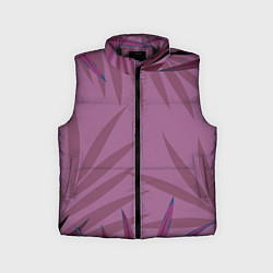 Детский жилет Розовая пальма, цвет: 3D-черный