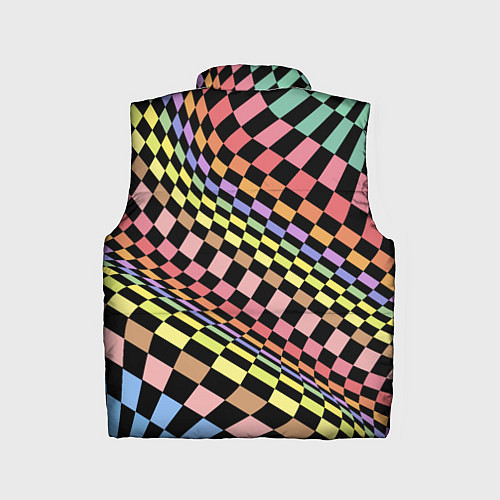 Детский жилет Colorful avant-garde chess pattern - fashion / 3D-Красный – фото 2