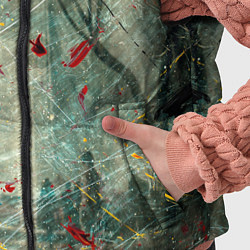 Детский жилет Абстрактные листья, краски и тени, цвет: 3D-светло-серый — фото 2
