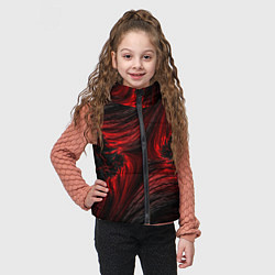 Детский жилет Red vortex pattern, цвет: 3D-черный — фото 2
