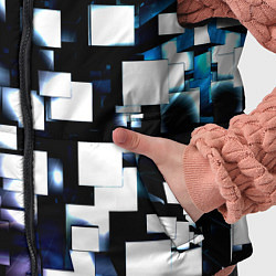 Детский жилет Неоновые кубы абстракция, цвет: 3D-черный — фото 2