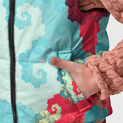 Детский жилет Пиксельный цветочный паттерн, цвет: 3D-светло-серый — фото 2