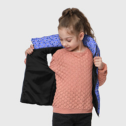 Детский жилет Незабудки цветочный паттерн на темном фоне, цвет: 3D-черный — фото 2