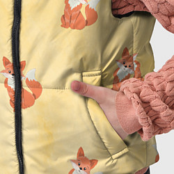 Детский жилет Наблюдательные лисята, цвет: 3D-черный — фото 2