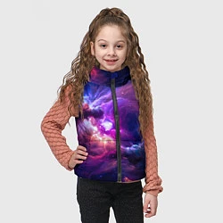 Детский жилет Небула в космосе в фиолетовых тонах - нейронная се, цвет: 3D-черный — фото 2