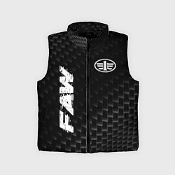 Детский жилет FAW карбоновый фон, цвет: 3D-черный
