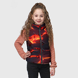 Детский жилет Огненные наносоты, цвет: 3D-светло-серый — фото 2