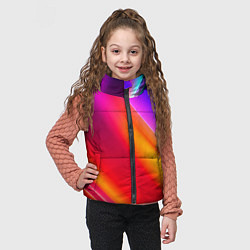 Детский жилет Неоновая радуга, цвет: 3D-черный — фото 2