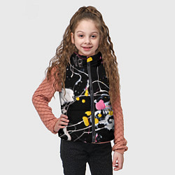 Детский жилет Композиция из пятен красок, цвет: 3D-черный — фото 2