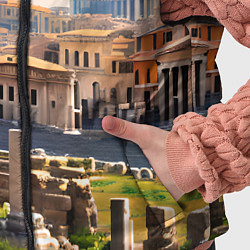 Детский жилет Руины Рима, цвет: 3D-красный — фото 2