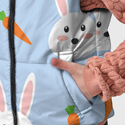 Детский жилет Зайчики и морковки, цвет: 3D-черный — фото 2
