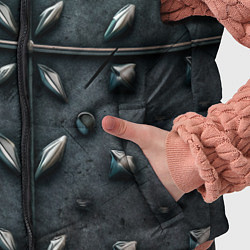 Детский жилет Металлический шипованный паттерн, цвет: 3D-светло-серый — фото 2