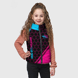 Детский жилет Dead by Daylight - neon gradient: надпись, символ, цвет: 3D-черный — фото 2