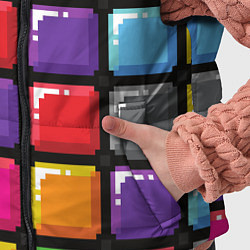 Детский жилет Пиксельные кубики, цвет: 3D-светло-серый — фото 2
