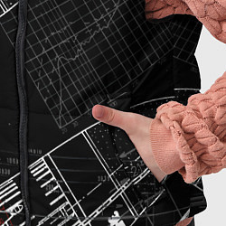 Детский жилет Чертеж ракеты, цвет: 3D-черный — фото 2