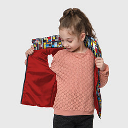 Детский жилет Живопись в стиле Мондриан, цвет: 3D-красный — фото 2