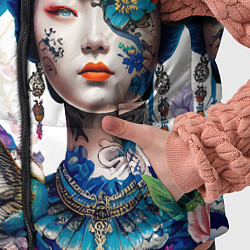 Детский жилет Japanese girl - irezumi - tattoo, цвет: 3D-красный — фото 2