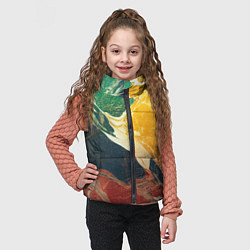 Детский жилет Мраморная радуга, цвет: 3D-светло-серый — фото 2