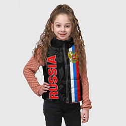 Детский жилет Russia black style, цвет: 3D-светло-серый — фото 2