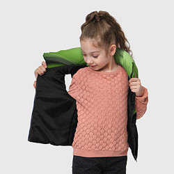 Детский жилет Black green abstract, цвет: 3D-черный — фото 2