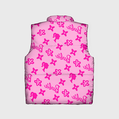 Детский жилет Барби паттерн розовый / 3D-Светло-серый – фото 2