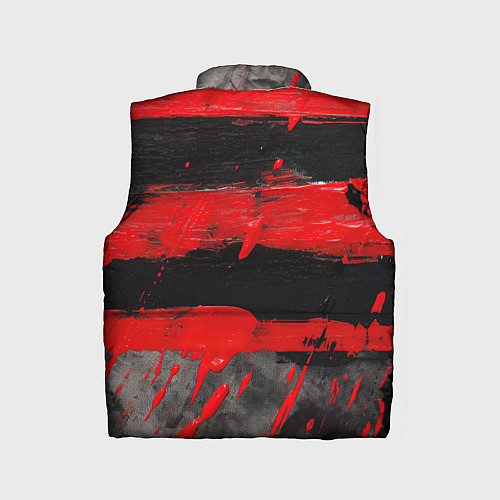 Детский жилет Текстура краски красные полосы / 3D-Красный – фото 2