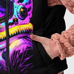 Детский жилет Девчонка-космонавт - неоновое свечение, цвет: 3D-красный — фото 2