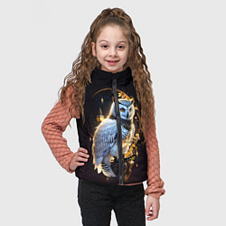 Детский жилет Снежная сова, цвет: 3D-черный — фото 2