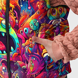 Детский жилет Кислотные чудики, цвет: 3D-красный — фото 2
